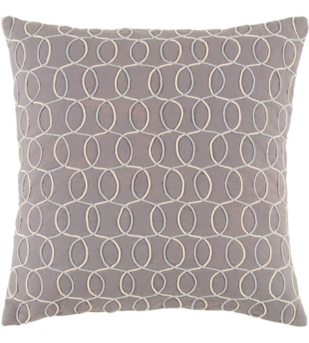 Surya SDB003-1818 Solid Bold II 18 X 18 inch Grey and Off-White Pillow Cover