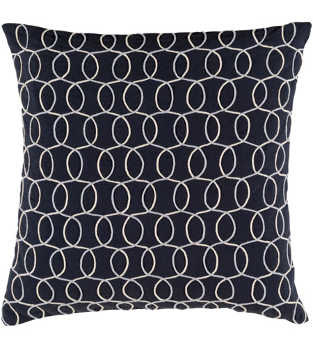 Surya SDB005-2020 Solid Bold II 20 X 20 inch Black and Grey Pillow Cover