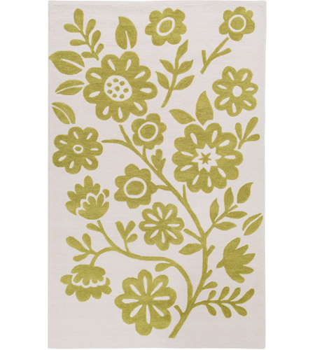 Surya SDD4007-23 Skidaddle 36 X 24 inch Green and Neutral Area Rug, Poly Acrylic