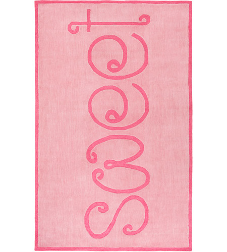 Surya SDD4020-7696 Skidaddle 114 X 90 inch Pink and Pink Area Rug, Poly Acrylic