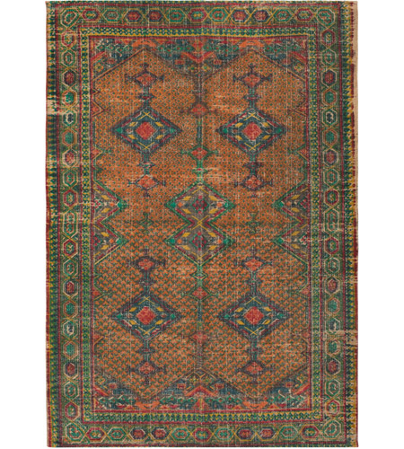 Surya SDI1009-576 Shadi 90 X 60 inch Khaki/Bright Orange/Emerald/Grass Green/Teal/Rose Rugs, Jute, Cotton, and Polyester photo