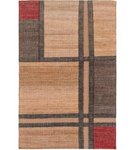 Surya SET3037-23 Seaport 36 X 24 inch Neutral and Brown Area Rug, Jute and Viscose