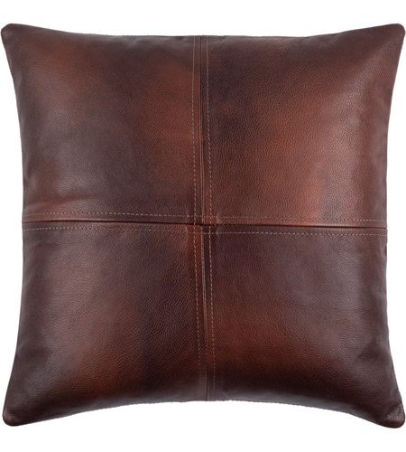 Surya SFD001-1818P Sheffield 18 inch Dark Brown Pillow Kit