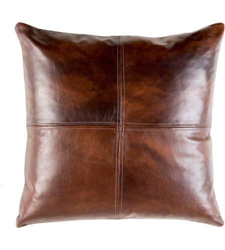 Surya SFD001-2020 Sheffield 20 X 20 inch Dark Brown Pillow Cover photo