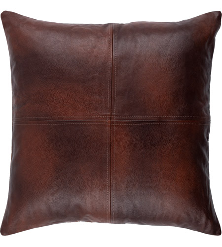Surya SFD001-2222P Sheffield 22 inch Dark Brown Pillow Kit