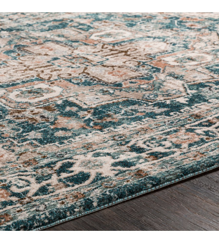 Surya SFT2301-5376 Soft Touch 91 X 61 inch Teal/Taupe/Ivory/Dark Brown/Camel/Medium Gray Rugs, Rectangle sft2301-texture.jpg