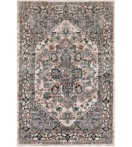 Surya SFT2302-23 Soft Touch 35 X 23 inch Camel/Medium Gray/Black/Ivory/Taupe/Teal Rugs, Rectangle
