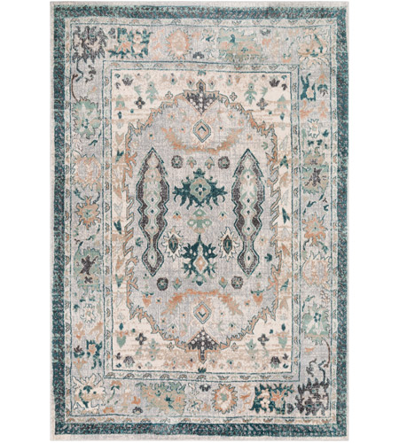 Surya SFT2303-23 Soft Touch 35 X 23 inch Teal/Ivory/Taupe/Medium Gray/Black/Camel Rugs, Rectangle