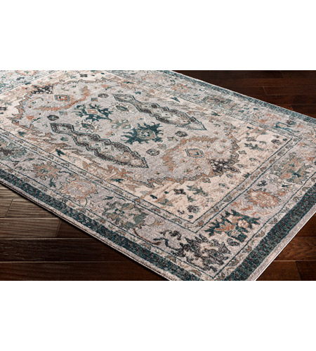 Surya SFT2303-23 Soft Touch 35 X 23 inch Teal/Ivory/Taupe/Medium Gray/Black/Camel Rugs, Rectangle sft2303_corner.jpg