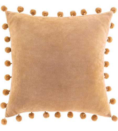 Surya SGI001-1818 Serengeti 18 X 18 inch Camel Pillow Cover, Square