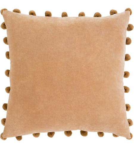 Surya SGI001-2020 Serengeti 20 X 20 inch Camel Pillow Cover, Square photo