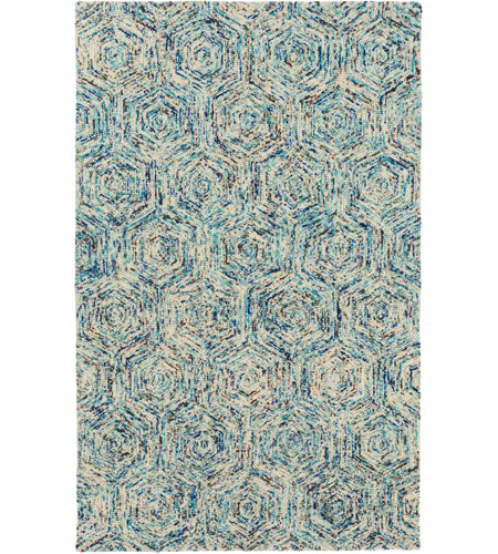 Surya SHH5003-576 Shiloh 90 X 60 inch Blue and Blue Area Rug, Wool