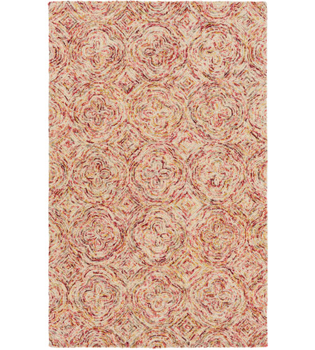 Surya SHH5004-23 Shiloh 36 X 24 inch Red and Pink Area Rug, Wool