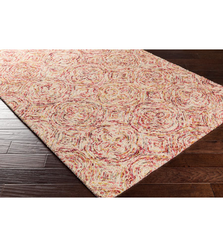Surya SHH5004-576 Shiloh 90 X 60 inch Red and Pink Area Rug, Wool shh5004_corner.jpg