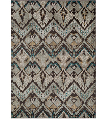 Surya SIB1006-7101010 Steinberger 130 X 94 inch Green and Neutral Area Rug, Polypropylene and Jute
