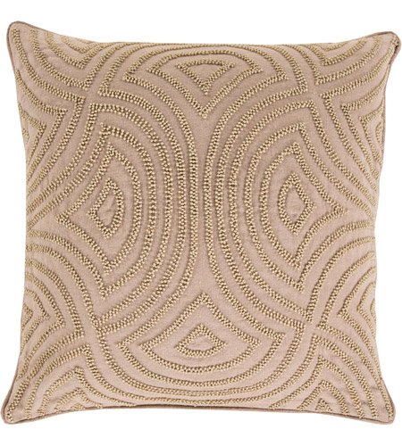 Surya SKD004-1818D Skinny Dip 18 X 18 inch Taupe and Ivory Throw Pillow
