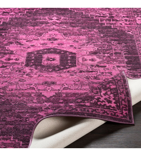 Surya SKR2319-5373 Silk Road 87 X 63 inch Bright Pink/Lilac/Coral/Black Rugs, Rectangle skr2319-fold.jpg