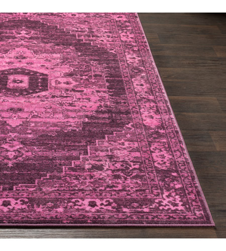 Surya SKR2319-5373 Silk Road 87 X 63 inch Bright Pink/Lilac/Coral/Black Rugs, Rectangle skr2319-front.jpg