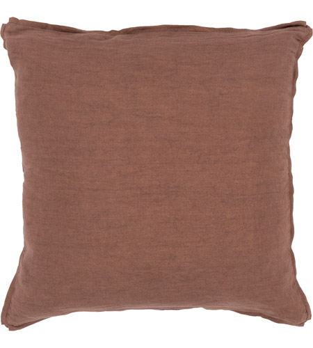 Surya SL008-2020P Solid 20 inch Dark Brown Pillow Kit