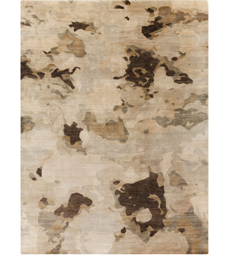 Surya SLI6408-811 Slice of Nature 132 X 96 inch Neutral and Brown Area Rug, Viscose and Wool
