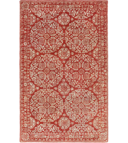 Surya SMI2154-913 Smithsonian 156 X 108 inch Red and Neutral Area Rug, Wool