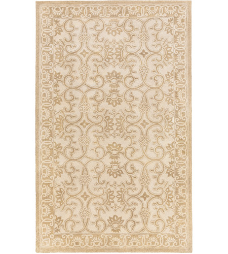 Surya SMI2159-58 Smithsonian 96 X 60 inch Brown and Neutral Area Rug, Wool 