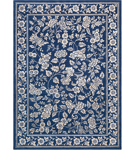 Surya SMI2161-811 Smithsonian 132 X 96 inch Blue and Neutral Area Rug, Wool