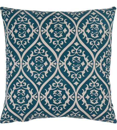 Surya SMS001-2222 Somerset 22 X 22 inch Blue and Off-White Pillow Cover photo