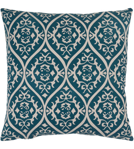 Surya SMS001-2020D Somerset 20 X 20 inch Bright Blue and Ivory Throw Pillow