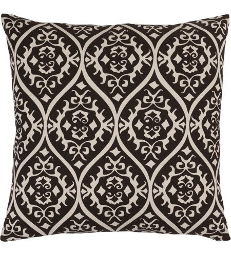 Surya SMS003-2222 Somerset 22 X 22 inch Black and Off-White Pillow Cover