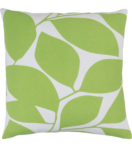 Surya SMS007-2222P Somerset 22 X 22 inch Lime and Ivory Throw Pillow