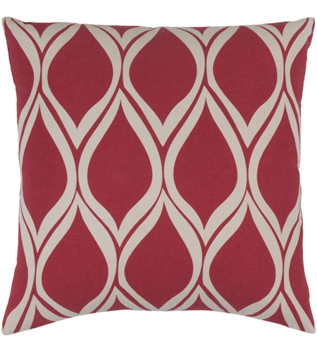 Surya SMS016-2020P Somerset 20 X 20 inch Dark Red and Ivory Throw Pillow