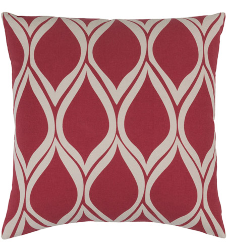 Surya SMS016-2020P Somerset 20 X 20 inch Dark Red and Ivory Throw Pillow sms016.jpg