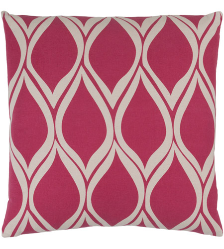 Surya SMS018-2020D Somerset 20 X 20 inch Bright Pink and Ivory Throw Pillow