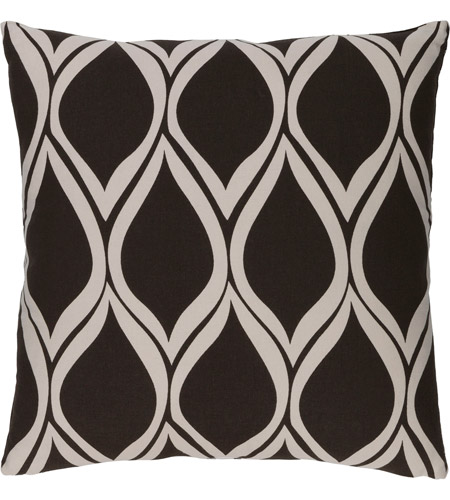 Surya SMS020-2222 Somerset 22 X 22 inch Black and Off-White Pillow Cover