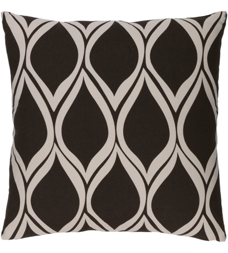 Surya SMS020-2020P Somerset 20 X 20 inch Black and Ivory Throw Pillow sms020.jpg