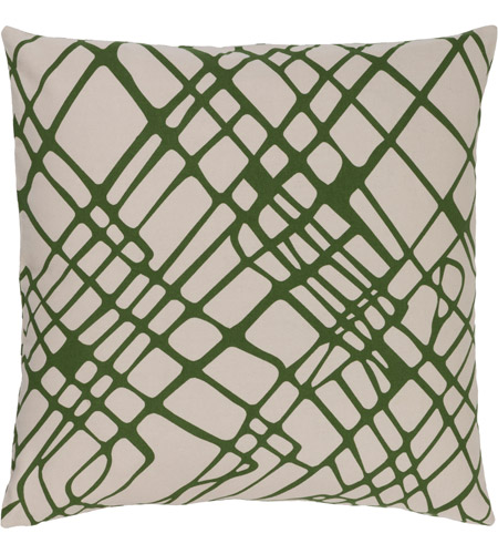 Surya SMS021-2020 Somerset 20 X 20 inch Green and White Pillow Cover photo