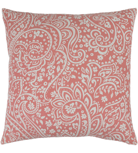 Surya SMS027-2020P Somerset 20 X 20 inch Rose and Cream Throw Pillow