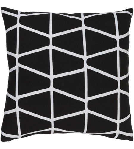 Surya SMS034-2020D Somerset 20 X 20 inch Black and White Throw Pillow