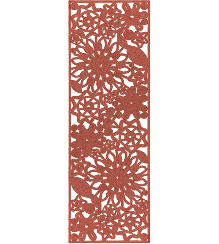 Surya SNB4019-268 Sanibel 96 X 30 inch Red Outdoor Runner, Polypropylene, Polyester, and Viscose photo