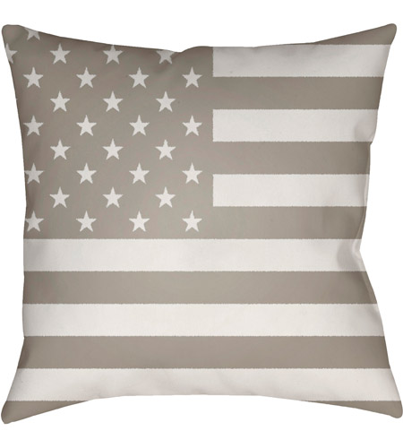 Surya SOL004-2020 Americana 20 X 20 inch Beige and White Outdoor Throw Pillow photo