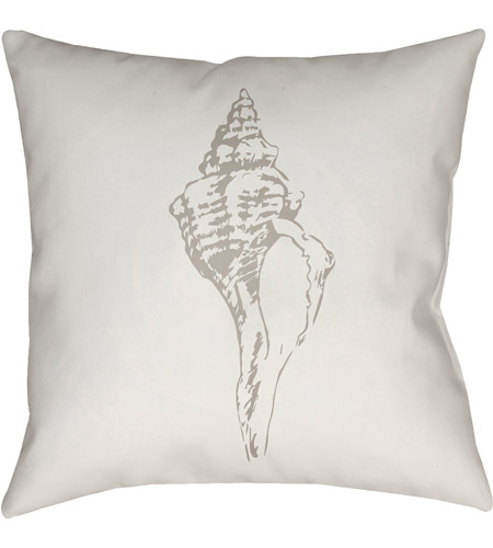 Surya SOL020-2020 Shells 20 X 20 inch Beige and White Outdoor Throw Pillow