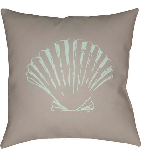 Surya SOL028-1818 Shells II 18 X 18 inch Brown and Green Outdoor Throw Pillow photo