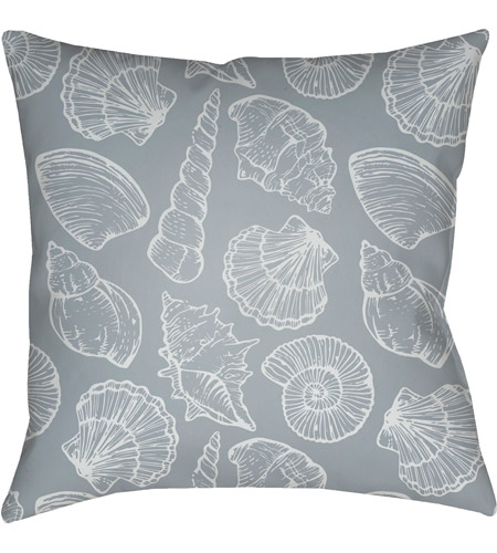 Surya SOL032-2020 Shells III 20 X 20 inch Blue and White Outdoor Throw Pillow photo
