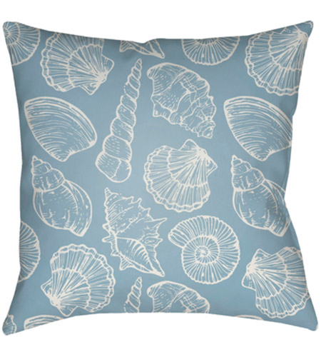 Surya SOL034-2020 Shells III 20 X 20 inch Blue and White Outdoor Throw Pillow sol034.jpg