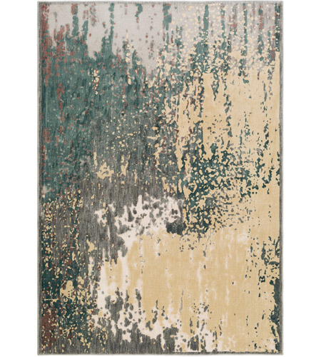 Surya SRE1006-110211 Serene 35 X 22 inch Brown and Green Area Rug, Polyester and Polypropylene