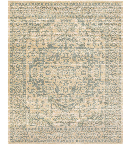 Surya SRE1017-710910 Serene 118 X 94 inch Neutral and Blue Area Rug, Polyester and Polypropylene