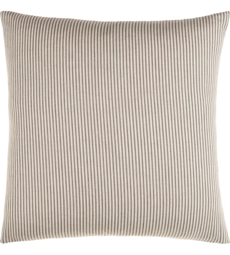 Surya SSP001-1818D Skinny Stripe 18 inch Khaki/Medium Gray Pillow Kit