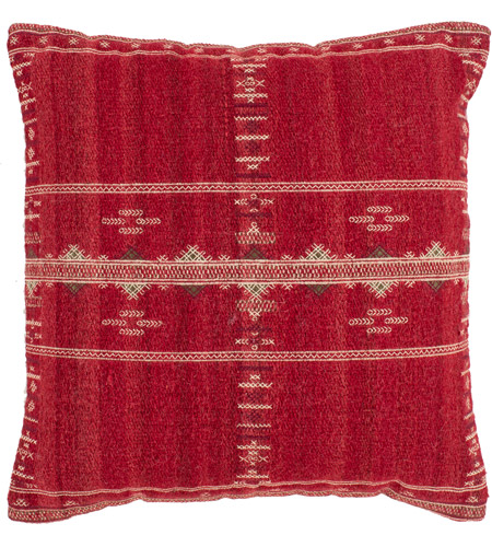 Surya STI002-1818P Stine 18 inch Bright Red; Multicolored Pillow Kit