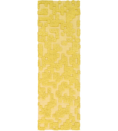 Surya STN1006-23 Stencil 36 X 24 inch Bright Yellow Rug